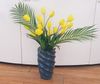 Vase_Bình hoa thân xoắn 31cm xanh viền nâu