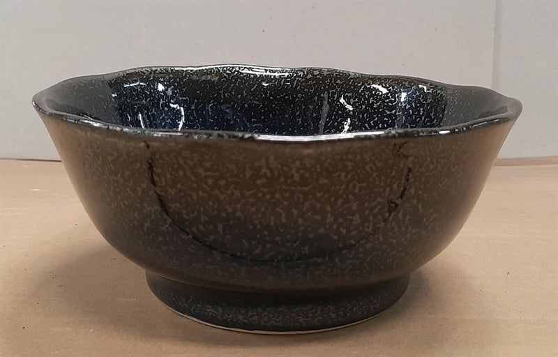  Saphir - Bowl 16cm - Tô 16cm xanh viền nâu kim sa (Sparkling collection) 