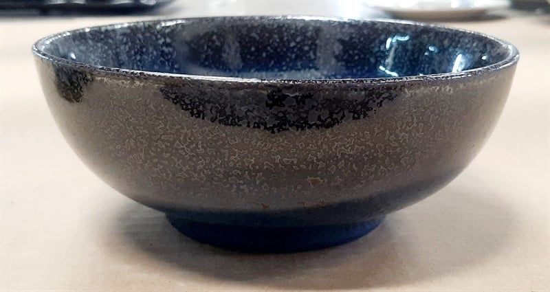  Saphir - Round Bowl 18cm - Tô tròn 18cm xanh viền nâu kim sa (Sparkling collection) 