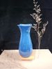 Décor - Vase 24cm - Bình hoa bầu miệng vuông 24cm xanh viền nâu