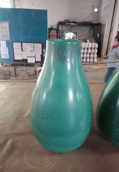 Vase 51cm - Bình hoa bầu 51cm xanh thiên phúc 