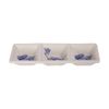 Cream - 3-Compartment Sauce Dish 19.6 x 6.6 x 2.7cm - Dĩa chấm 3 ngăn 19.6 x 6.6 x 2.7cm The Nón Lá (Bonjour Vietnam)