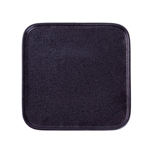  Noir - Square Flat Plate 30cm - Dĩa vuông vành đứng 30cm đen không vệt 