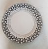  Noir - Round Plate 25cm - Dĩa tròn 25cm vành tre đan đen không vệt 