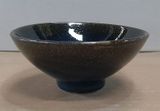  Saphir - Rice Bowl 12.5cm - Chén cơm loe 12.5cm xanh viền nâu kim sa (Sparkling collection) 