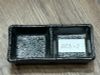  Noir - 2-compartment Sauce Dish 12 x 6cm - Dĩa 2 ngăn nhỏ 12 x 6cm đen không vệt 