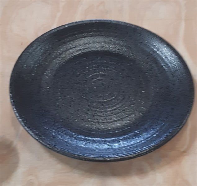  Noir - Round Plate 26cm - Dĩa tròn 26cm đen không vệt 