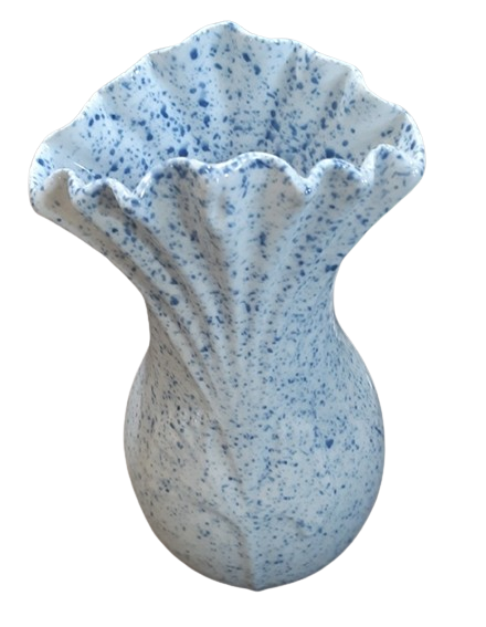  Vase 27.8cm - Bình hoa lá bạch quả 27.8cm phun hạt xanh 