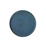  Lotus - Round Flat Plate 22cm - Dĩa tròn vành đứng 22cm xanh thiên phúc 
