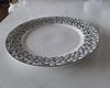  Noir - Round Plate 31cm - Dĩa tròn 31cm vành tre đan đen không vệt 