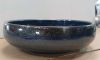 Saphir - Round Bowl 24cm - Tô thấp 24cm xanh viền nâu kim sa (Sparkling collection)