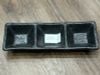  Noir - 3-compartment Sauce Dish 19.6 x 6.6 x 2.7cm - Dĩa chấm 3 ngăn 19.6 x 6.6 x 2.7cm đen không vệt 