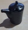  Lava - Soy Sauce Pot w/ Lid 6.5 x 8cm - Bình tương có nắp 6.5 x 8cm đen phun hạt đỏ 
