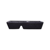  Noir - 2-compartment Sauce Dish 15 x 7 x 3cm - Dĩa 2 ngăn 15 x 7 x 3cm đen có vệt 