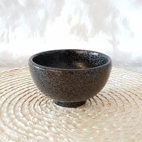  Universe - Rice Bowl 11 x 6cm - Chén cơm 11 x 6cm đen quẹt xanh ngọc bích 