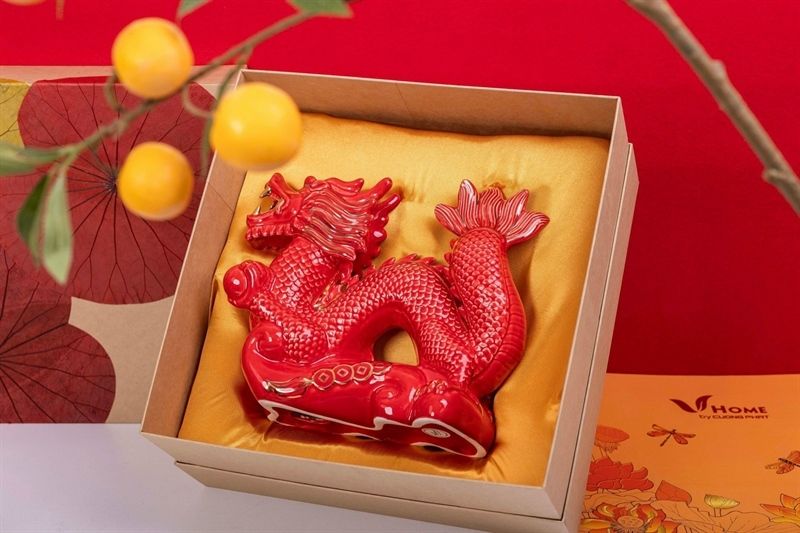  Túi Vải & Hộp Quà Lá Sen - Khay mút (tượng rồng) 