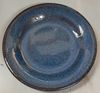 Saphir - Round Plate 28cm - Dĩa tròn 28cm xanh viền nâu kim sa (Sparkling collection)