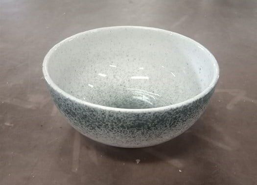  Universe - Round Bowl 18cm - Tô tròn 18cm trắng phun đen 