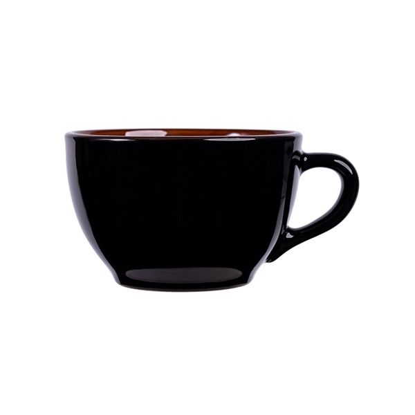  Kaffa_Tea Cup_Tách bầu 260ml đen lòng nâu 