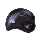  Noir - Plate 22 x 17.2 x 3.6cm - Dĩa 22 x 17.2 x 3.6cm đen có vệt 