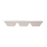  Cream - 3-Compartment Sauce Dish 19.6 x 6.6 x 2.7cm - Dĩa chấm 3 ngăn 19.6 x 6.6 x 2.7cm The Nón Lá (Bonjour Vietnam) 