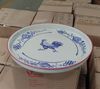 CP TQ-Khay tròn 37 cm Trắng viền đỏ DC thôn quê (WARMER)