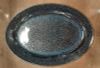 Saphir - Oval Plate 46 x 33cm - Dĩa oval 46 x 33cm xanh viền nâu kim sa (Sparkling collection)