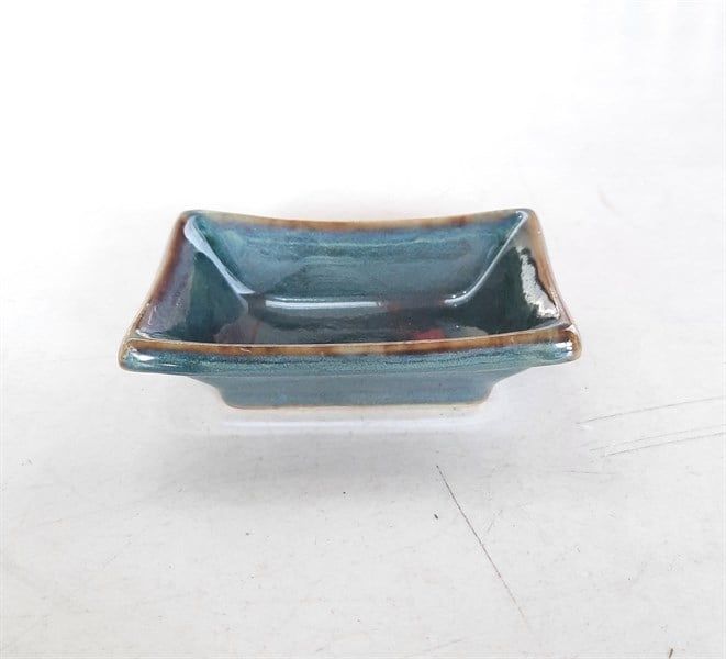 Seaweed - Rectangular Sauce Dish 10.2 x 7 x 2.8cm - Dĩa chấm chữ nhật 10.2 x 7 x 2.8cm xanh rêu 
