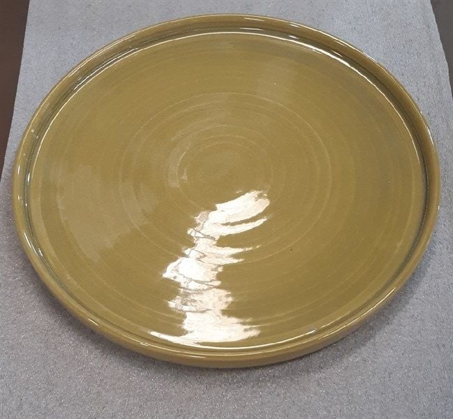  Lemon - Round Flat Plate 26cm - Dĩa tròn vành đứng 26cm vàng chanh 