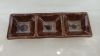 Ombré - 3-compartment Sauce Dish 19.6 x 6.6 x 2.7cm - Dĩa chấm 3 ngăn 19.6 x 6.6 x 2.7cm nâu trầm