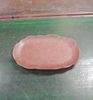 Terracotta - Oval Plate 30 x 20cm - Dĩa oval hoa 30 x 20cm tử sa phun kem