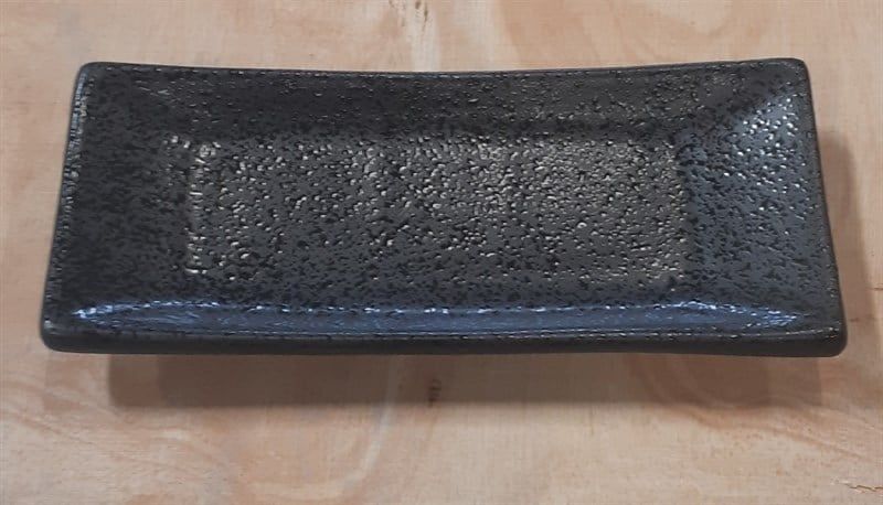  Noir - Rectangular Plate 22 x 9.3 x 2.3cm - Dĩa chữ nhật 22 x 9.3 x 2.3cm đen không vệt 