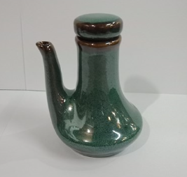  Seaweed - Soy Sauce Pot w/ Lid 8 x 10cm - Bình tương có nắp 8 x 10cm xanh rêu 