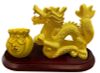  Décor - Tượng "Long Vương Như Ý" 25 x 18cm màu vàng bắt chỉ vàng 