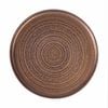 Ancient - Round Flat Plate 30cm - Dĩa tròn vành đứng 30cm nâu đồng 
