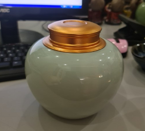  Tea / Coffee Holder 750ml - Hũ đựng trà / café 750ml xanh ngọc men rạng 