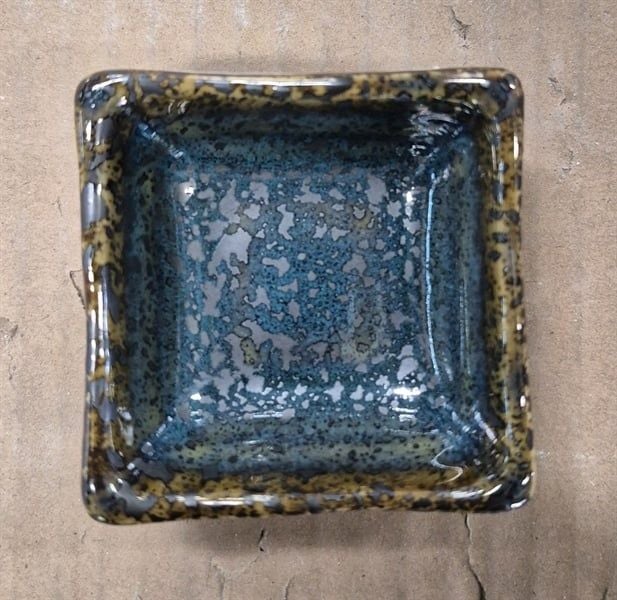  Seaweed - Square Sauce Dish 6.3 x 2.8cm - Chén chấm vuông 6.3 x 2.8cm xanh rêu kim sa (Sparkling collection) 