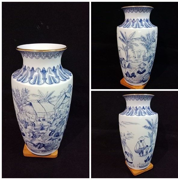  Vase 24cm - Bình hoa kim kê 24cm "Phiên Chợ Quê" 