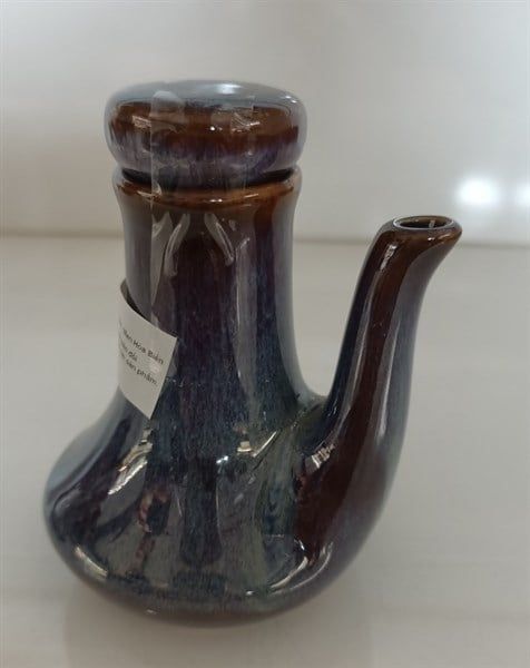  Ombré - Soy Sauce Pot w/ Lid 8 x 10cm - Bình tương có nắp 8 x 10cm nâu trầm 