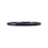  Saphir - Round Flat Plate 26cm - Dĩa tròn vành đứng 26cm xanh viền nâu 