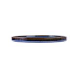  Saphir - Round Flat Plate 22cm - Dĩa tròn vành đứng 22cm xanh viền nâu 