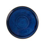 Saphir - Round Flat Plate 26cm - Dĩa tròn vành đứng 26cm xanh viền nâu 