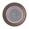  Ancient - Round Plate 31cm - Dĩa tròn 31cm vành nâu đồng lòng đen 