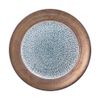  Ancient - Round Plate 31cm - Dĩa tròn 31cm vành nâu đồng lòng xanh ngọc bích 