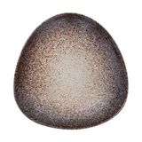  Ariel - Triangle Plate 24 x 23cm - Dĩa tam giác 24 x 23cm xanh ngọc lòng phun hạt (matte) 