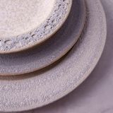  Corail - Round Plate 25cm - Dĩa tròn 25cm lộc phát vành san hô kem lòng trắng 