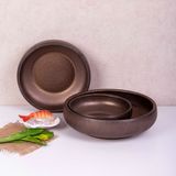  Ancient - Round Bowl 20cm - Tô thấp 20cm nâu đồng 