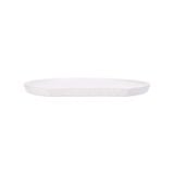  Blanche_Plate_Dĩa tròn vành đứng cắt góc 18cm lộc phát không vệt 