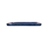 Saphir - Square Flat Plate 30cm - Dĩa vuông vành đứng 30cm xanh viền nâu tàn ong 