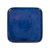Saphir - Square Flat Plate 22cm - Dĩa vuông vành đứng 22cm xanh viền nâu tàn ong